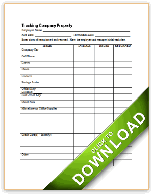 Company Property Checklist